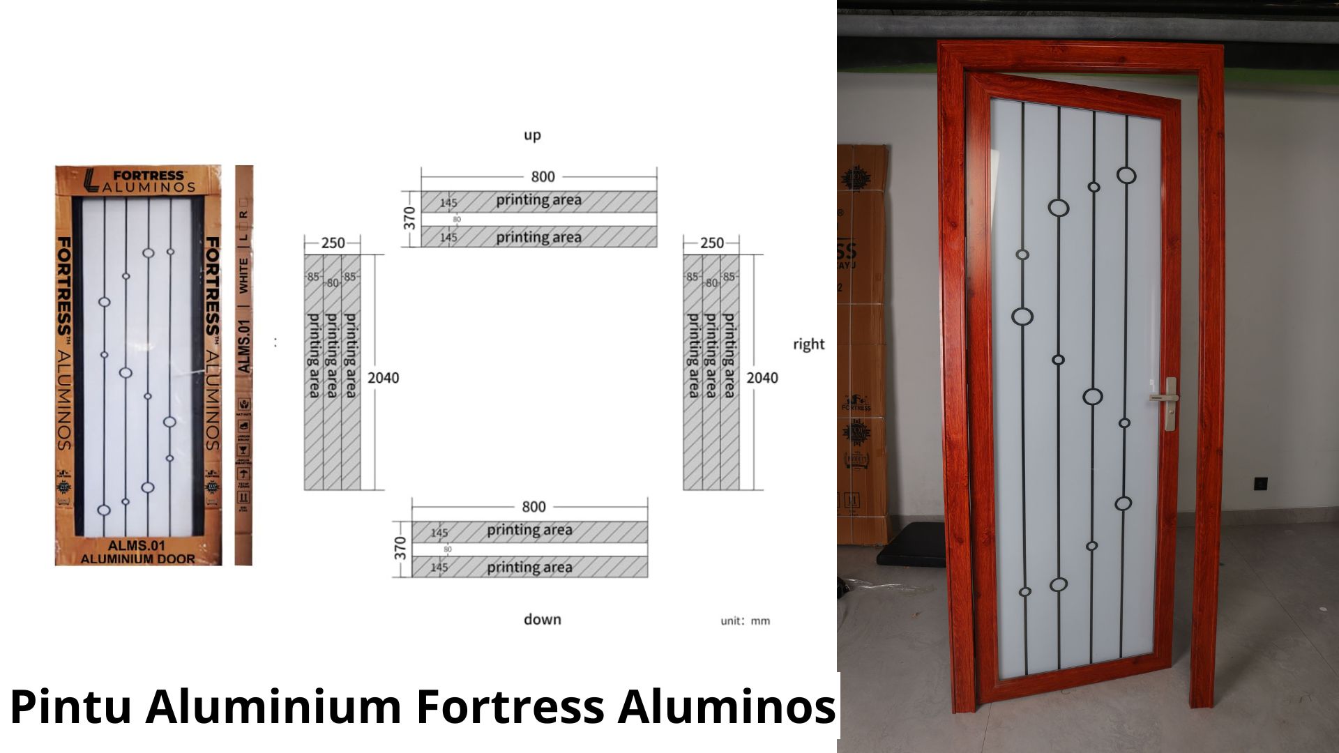 Jual Pintu Aluminium di Kota Jakarta Sudah FULLSET Tinggal Pasang