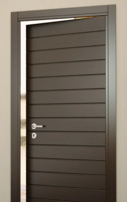 pintu aluminium kamar mandi coklat minimalis