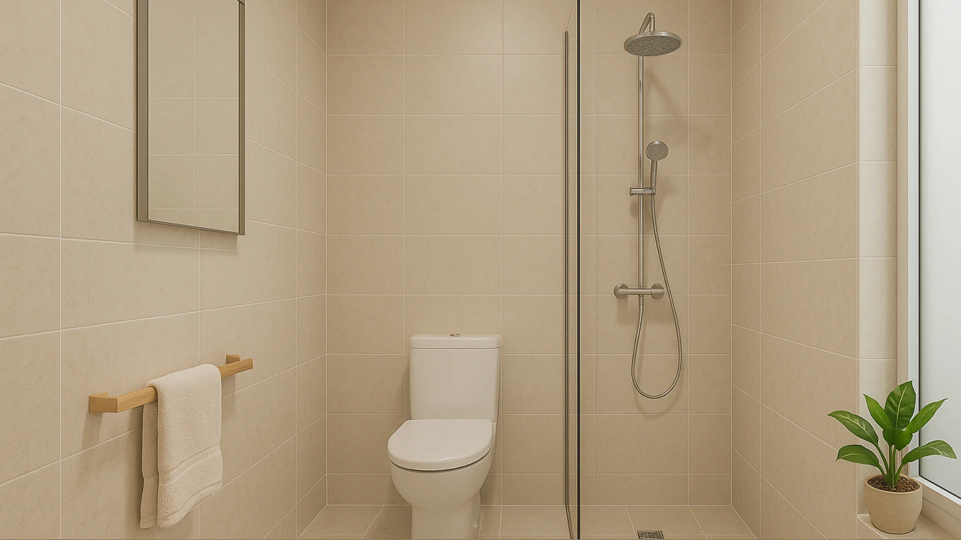 Desain Kamar Mandi Minimalis 2×2 yang Bagus dan Luas