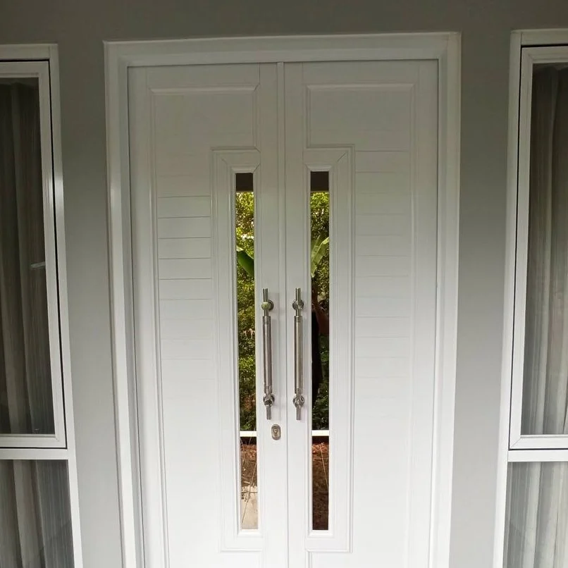 model pintu aluminium mewah 2 daun klasik