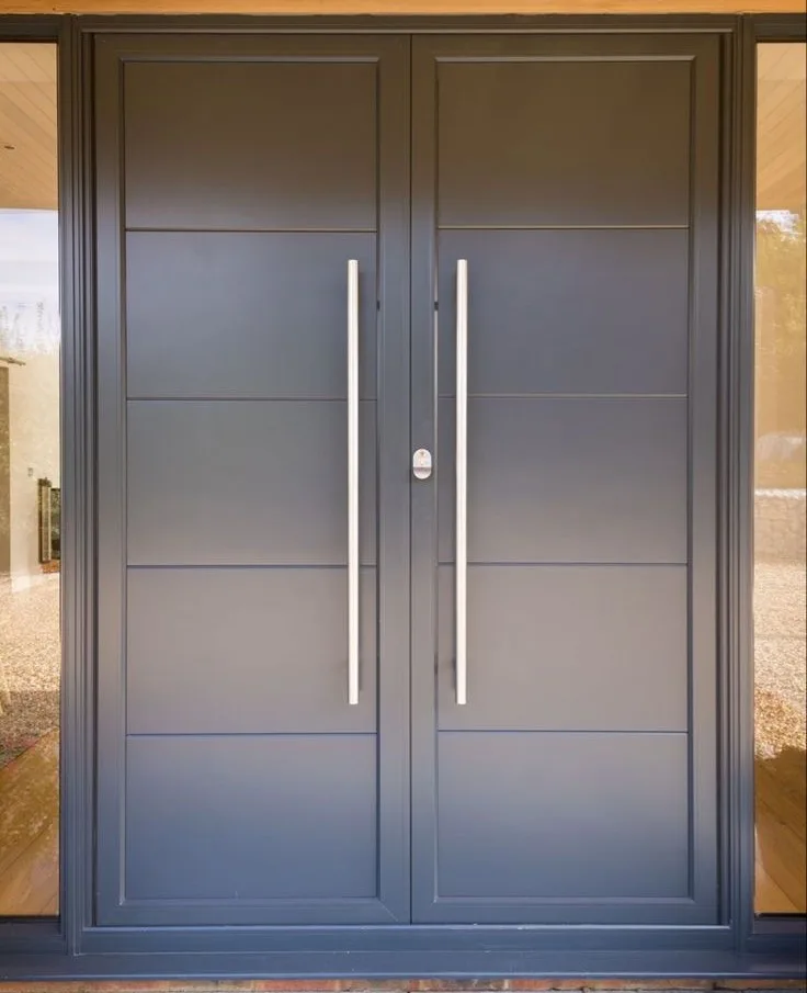 model pintu aluminium modern 2 daun modern