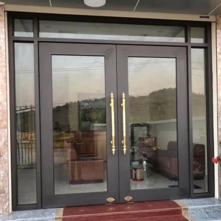 model pintu aluminium mewah panel kaca