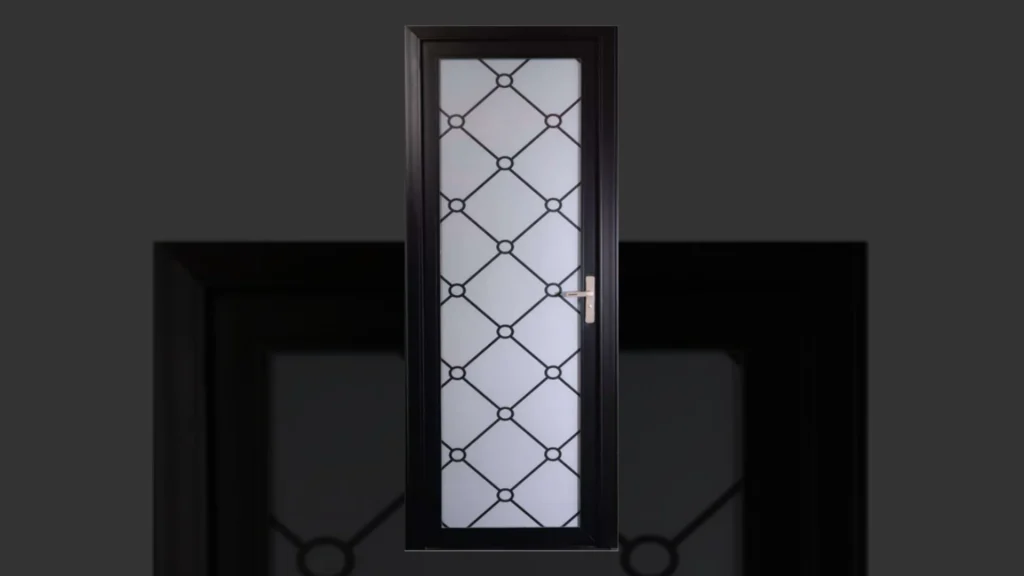 pintu aluminium aluminos hitam