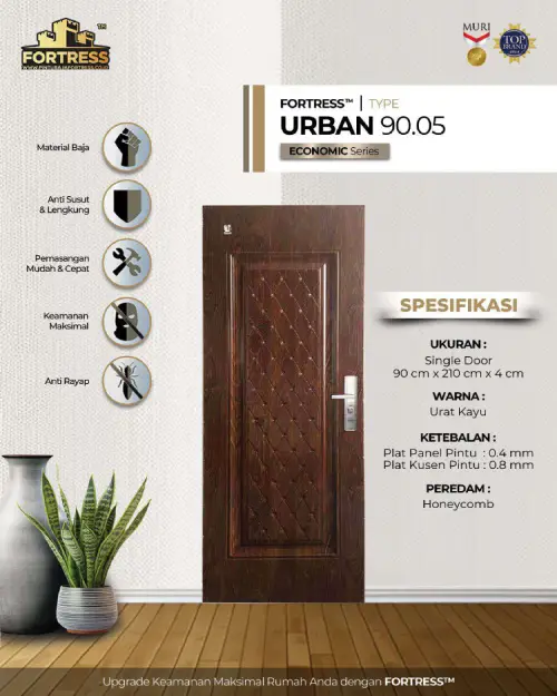 pintu baja fortress tipe urban 90.05
