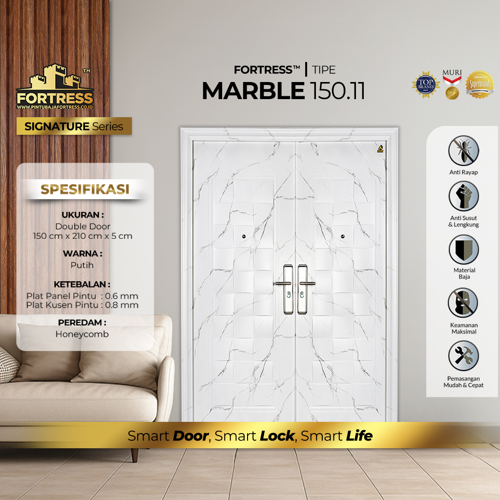 Pintu Baja Fortress Marble 150.11