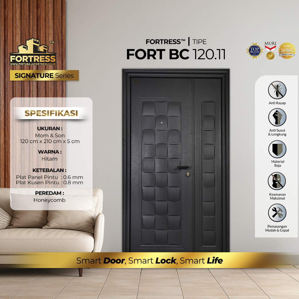 pintu baja fortress tipe black carbon fort 120.11
