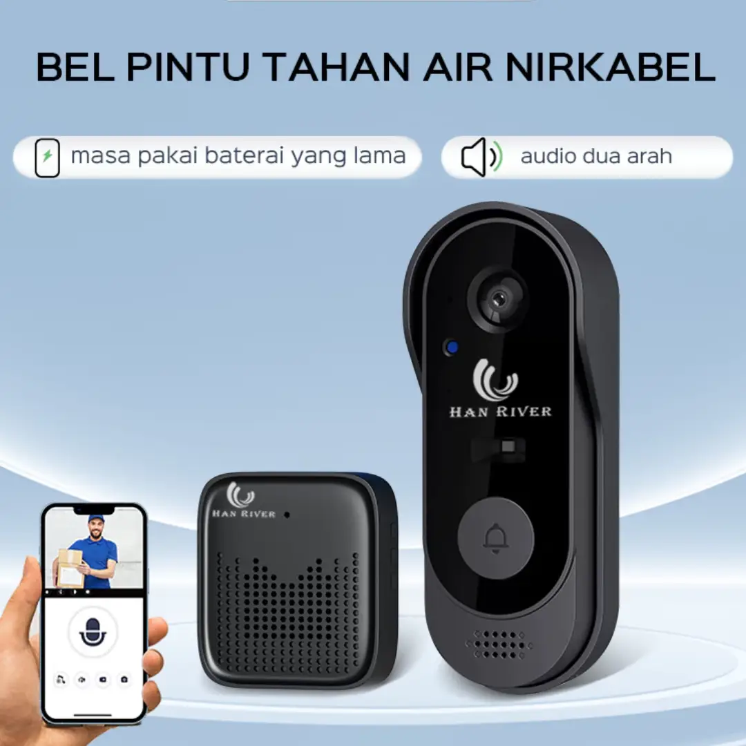 HAN RIVER Bel Rumah Tanpa Kabel WIFI HD