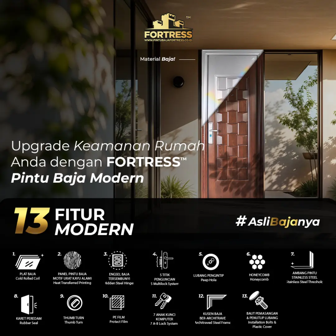 fitur pintu rumah modern dari fortress
