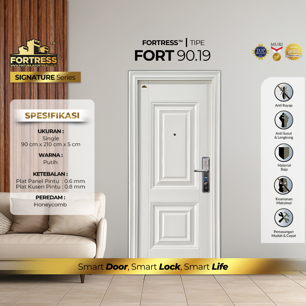 Pintu Baja Fortress Tipe FORT 90.19 Putih