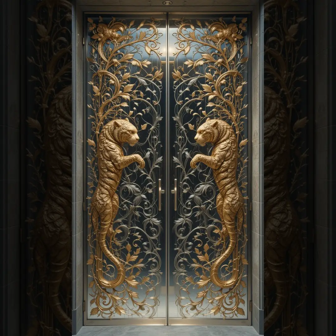 Teralis Pintu Model Harimau Kembar