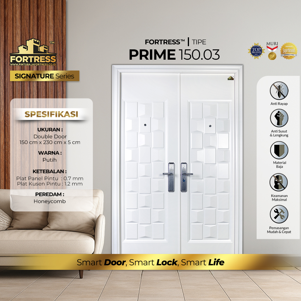 Pintu Baja Fortress Type Prime 150.03 Putih