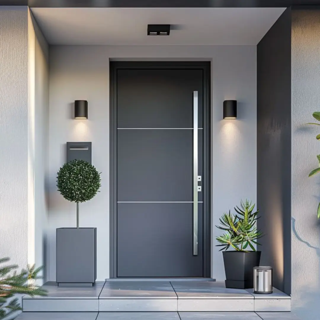 Pintu Alumunium Aksen Logam