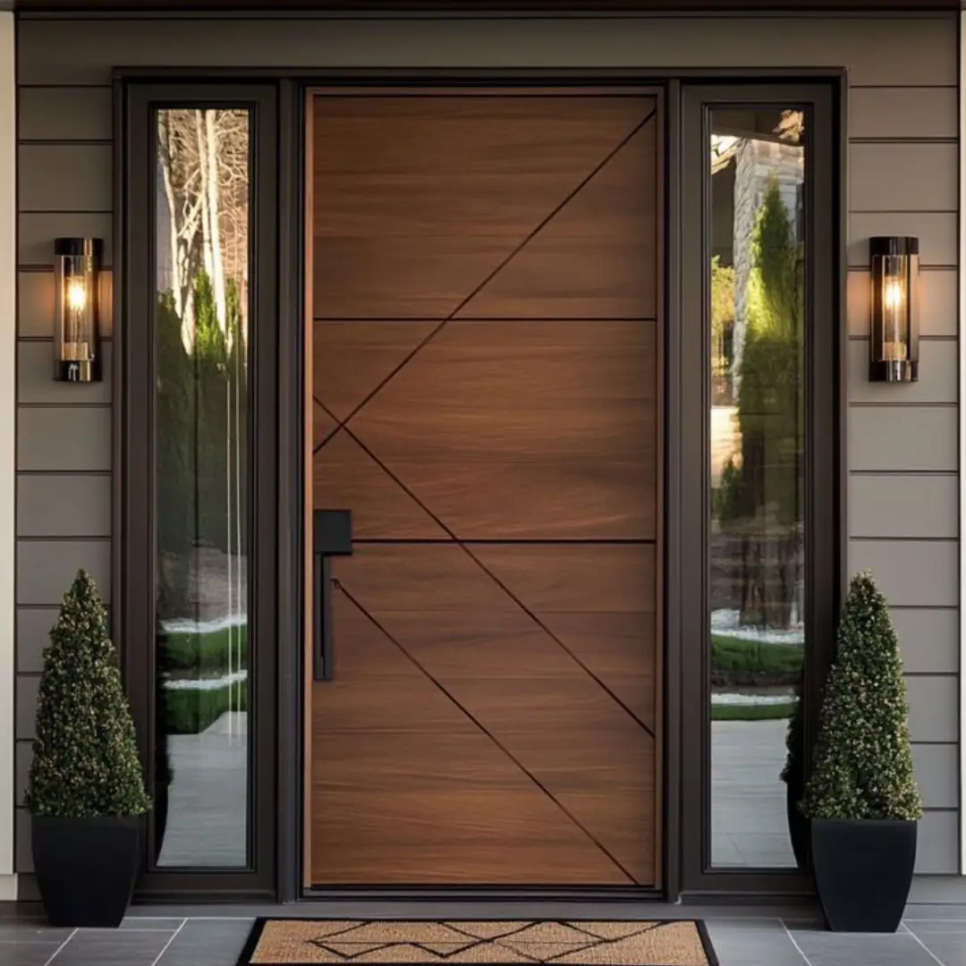 Pintu Alumunium Motif Kayu