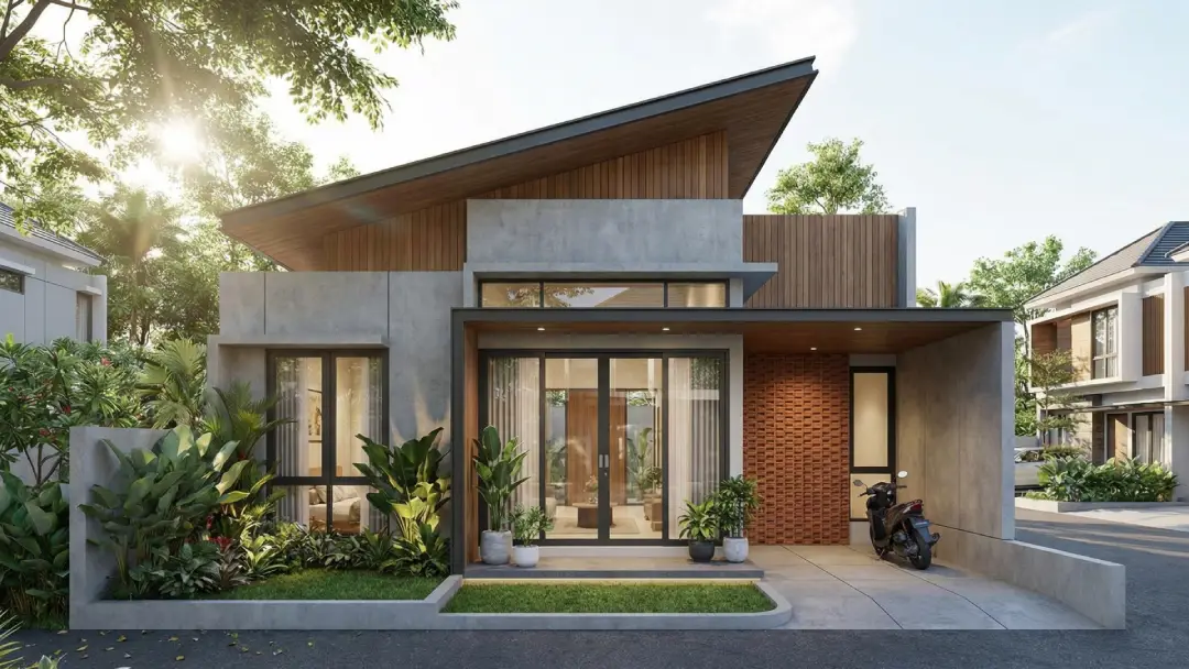 model pintu geser depan rumah