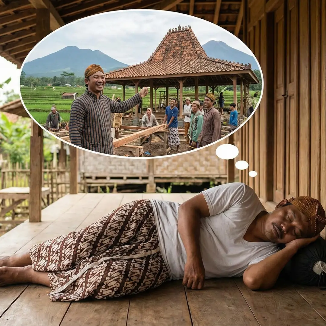 orang tidur mimpi sedang bangun rumah