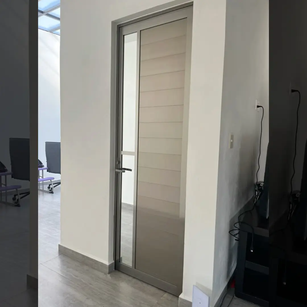 Model Pintu Aluminium dengan Cermin Vertikal
