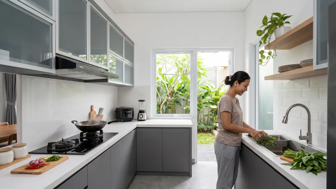 apa kekurangan kitchen set aluminium