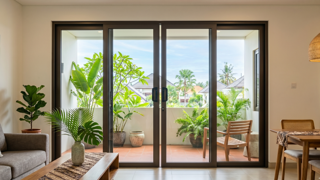 pintu kaca aluminium geser