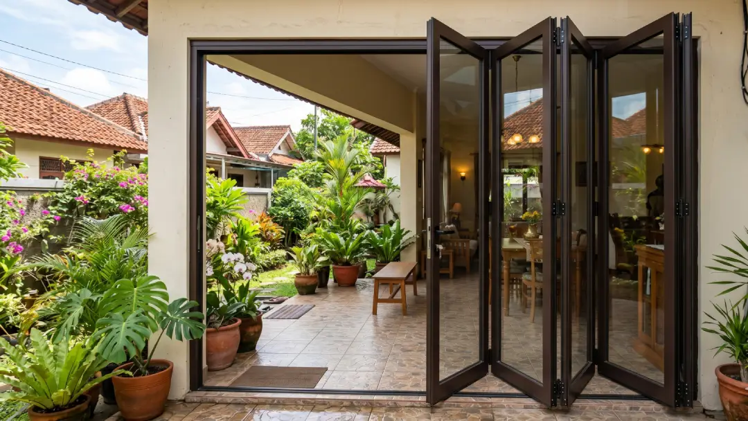 pintu lipat aluminium 4 daun