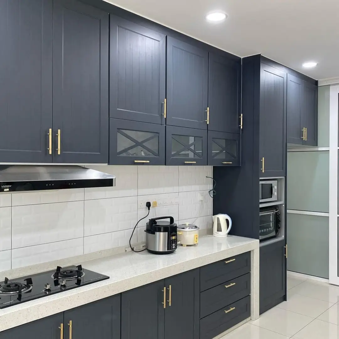 Kitchen Set Aluminium Hitam Elegan