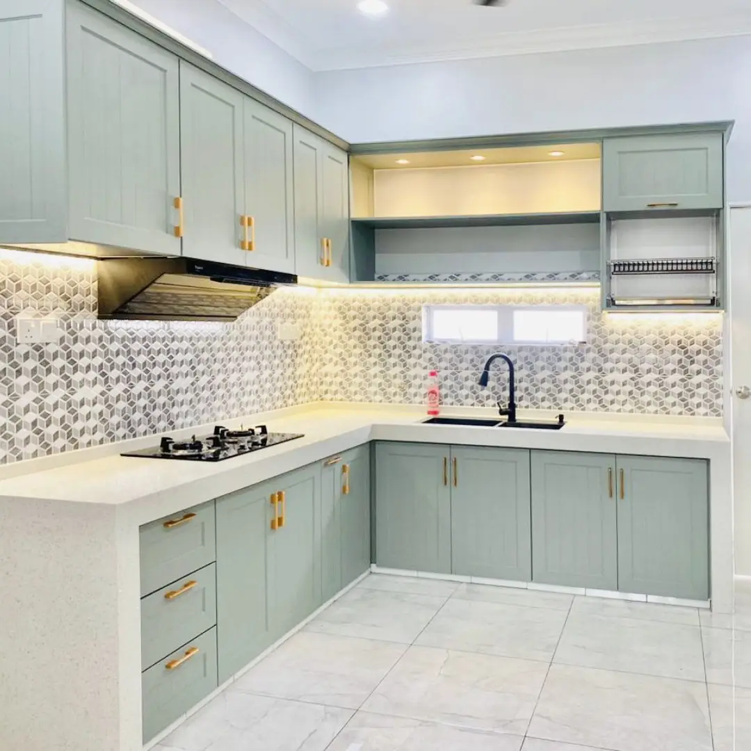 Model Kitchen Set Aluminium Nordic Green