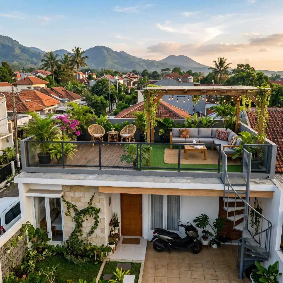 gambar rooftop rumah sederhana