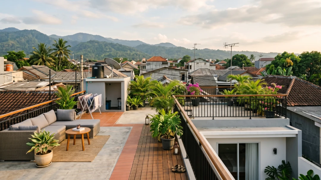 rooftop rumah minimalis