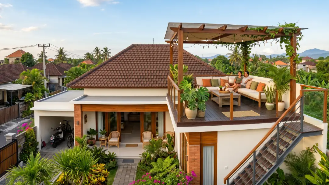 rooftop rumah nyaman minimalis