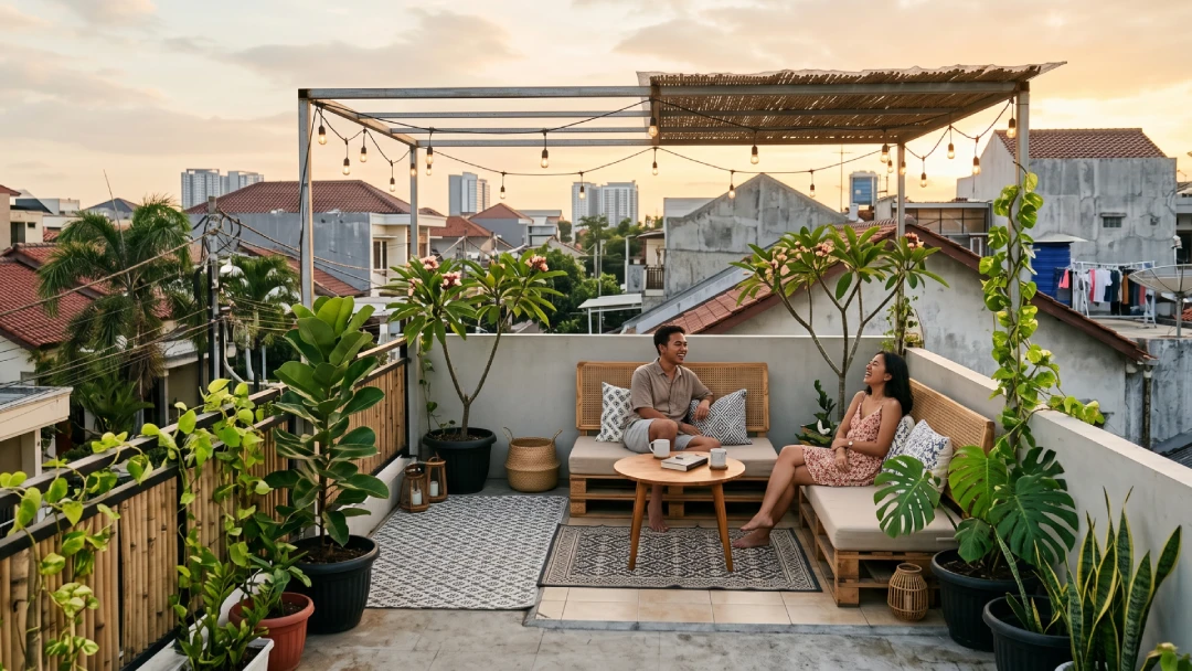rooftop rumah sederhana