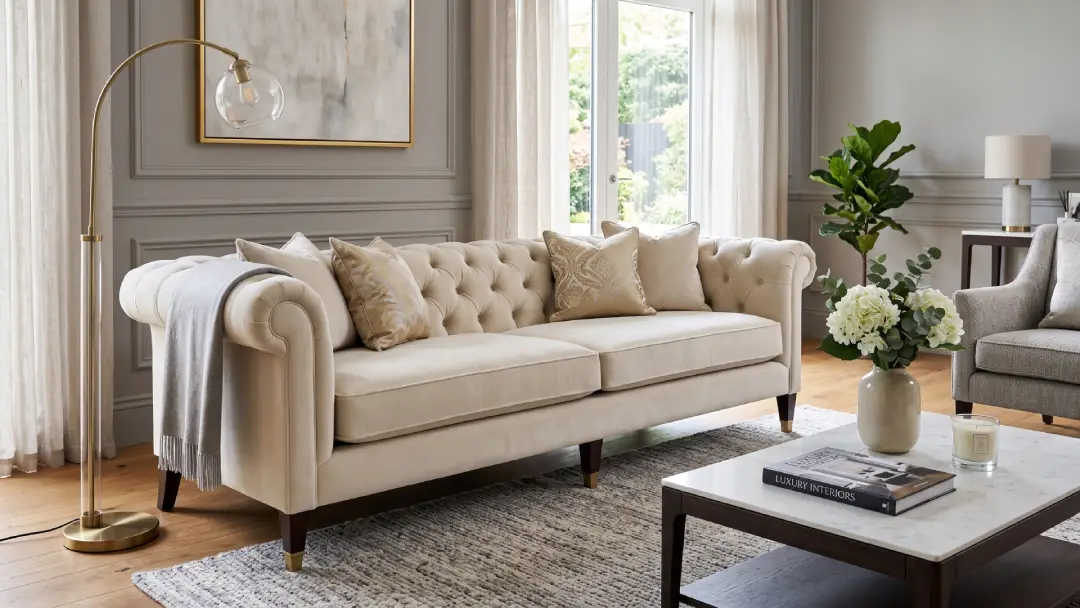 sofa warna cream