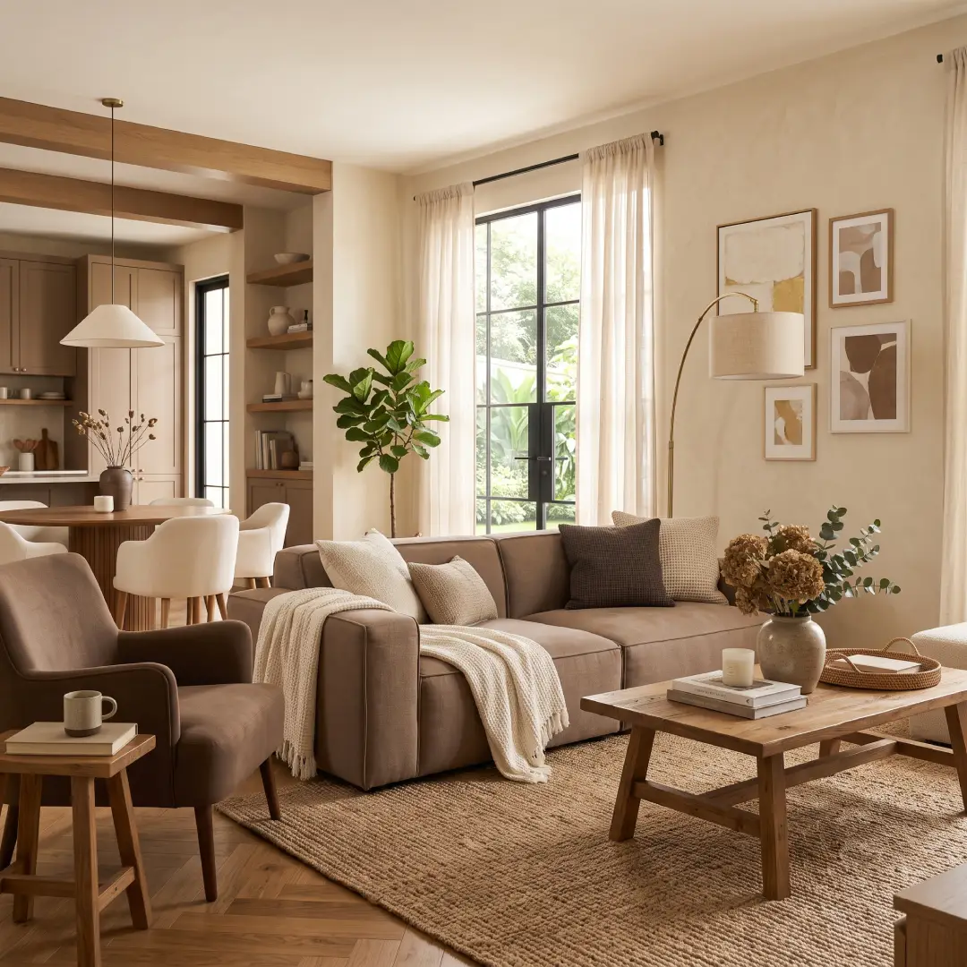 interior warna cream mocca