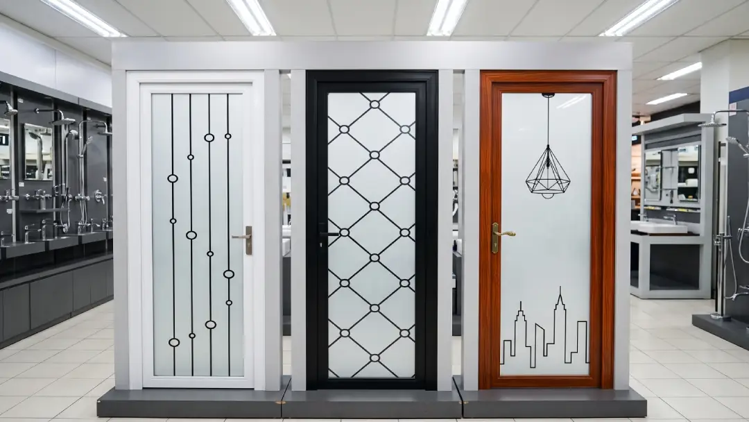 Sedang Tren! Motif Pintu Kamar Mandi Kaca Aluminium Fortress Aluminos