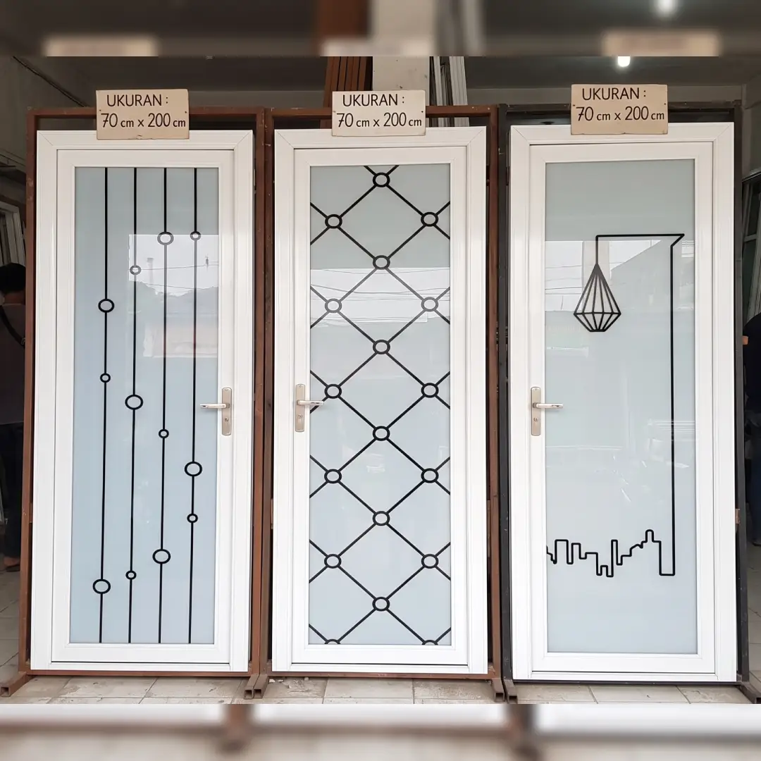 pintu kamar mandi aluminium putih merk fortress